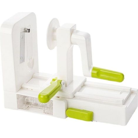 Tritatutto multifunzione 5 in 1 per verdure, con avvolgitore pieghevole per julienne di rape, pialla a manovella e trita patate per julienne. (1/4)