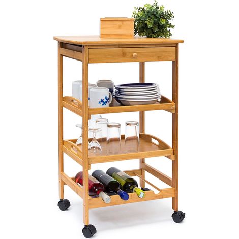Servierwagen mit Weinregal JAMES L