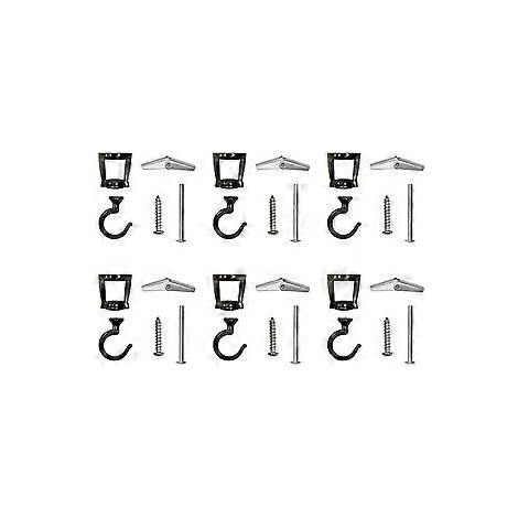 Lot de 6 crochets de plafond pour plantes suspendues, crochets métalliques robustes à visser pour mangeoires à oiseaux (1/5)