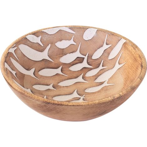 Signes Grimalt Cuenco Bol Cocina  Cuenco Peces Mediano Cajas Y Bandejas Marrón 20x20x7cm 32896