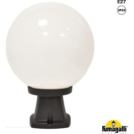 Lanterne sur pied extérieure IP55 – Diffuseur sphérique opale en PMMA – Support résine antichoc – Ø250 x 350 mm (1/5)