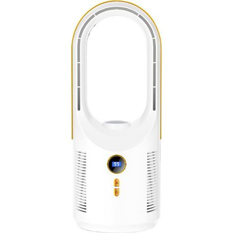 Climatiseur Mobile - Silencieux Polyvalent 5 vitesses - Petit ventilateur USB rechargeable veilleuse - Chambre bureau maison - Blanc (1/5)