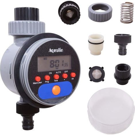 Horloge d'irrigation avec Robinet à Boisseau sphérique - Ordinateur d'arrosage Automatique - Mise à Jour de l'ordinateur de l'eau - Minuterie - Système d'irrigation pour Jardin - avec écran (1/5)