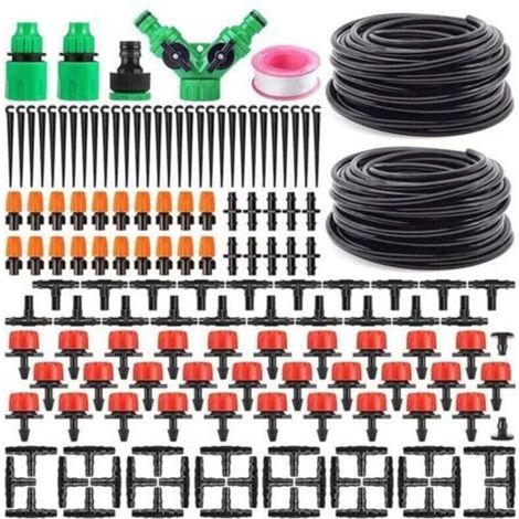 Kit d'irrigation de jardin,, 30M Goutte à Goutte Jardin Système d'Arrosage Pour Jardin, Pelouse, Paysage, Potager