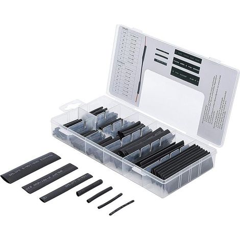 Kit de bricolage - Assortiment de gaines thermorétractables noires - 127 pièces (1/5)