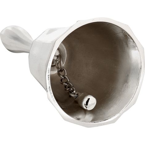 Cloche de table vintage en alliage de zinc, sonnette d'hôtel en métal, cadeau de Noël artisanal, cloche à main décorative, accessoire de restaurant. (1/5)