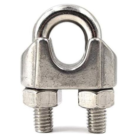 CSPARKV Câble métallique Clip câble Colliers de serrage en acier inoxydable 304, M2 20 pièces (1/3)