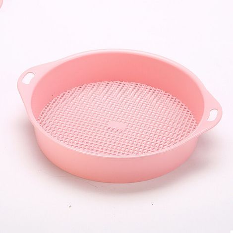 Tamis de sol en plastique rond en maille pour jardin tamis de sable tamis pour semis, outil de culture avec accoudoirs pour enfants et adultes Tamis à Pierre filtrante