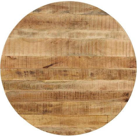 Maison Exclusive - Tavolo da Pranzo in Massello di Mango Grezzo e Acciaio 120x77cm (1/5)