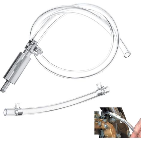 Kit de Purge Frein Moto et Voiture avec Valve Antiretour Unidirectionnelle, Tuyau Résistant à la Corrosion pour Système Hydraulique, Outil Purgeur Facile Moto, Vélo, Automobile -