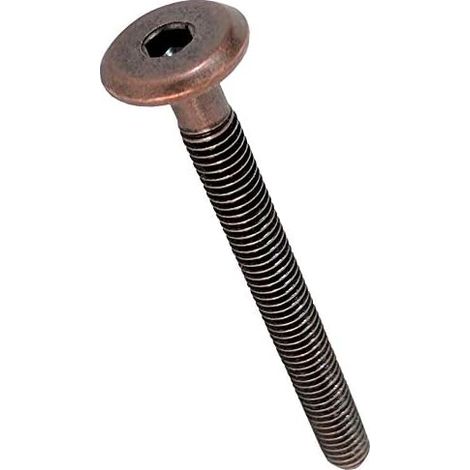 Lot de 5 boulons de connexion pour meubles à tête hexagonale en bronze M6 x 150 mm