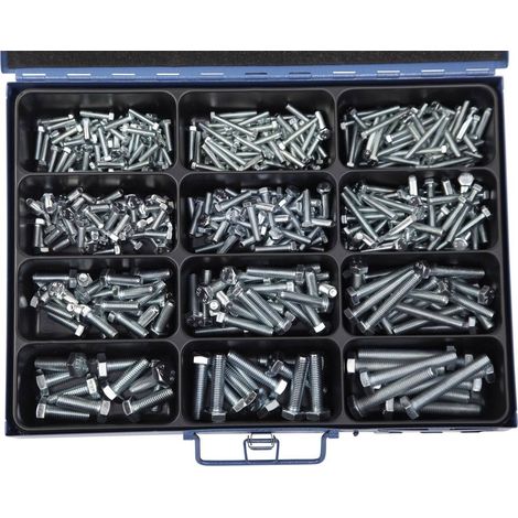 400 pièces Assortiment de vis six pans DIN 933