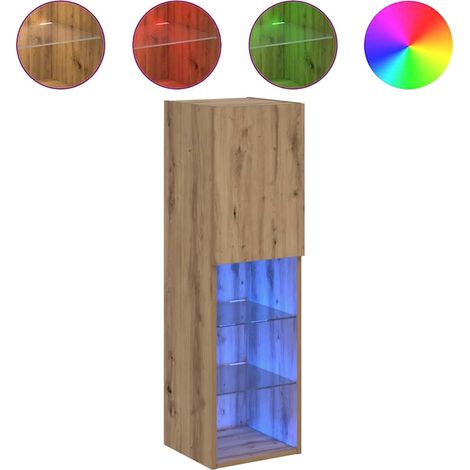 Maison Exclusive - TV-Schränke mit LED-Leuchten 2 Stk. Artisan-Ei