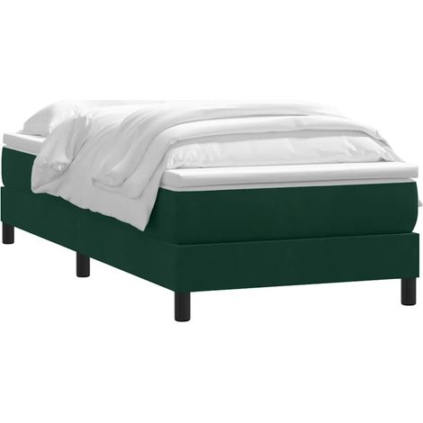 Boxspringbett ohne Matratze Dunkelgrün 200x220 cm Samt vidaXL