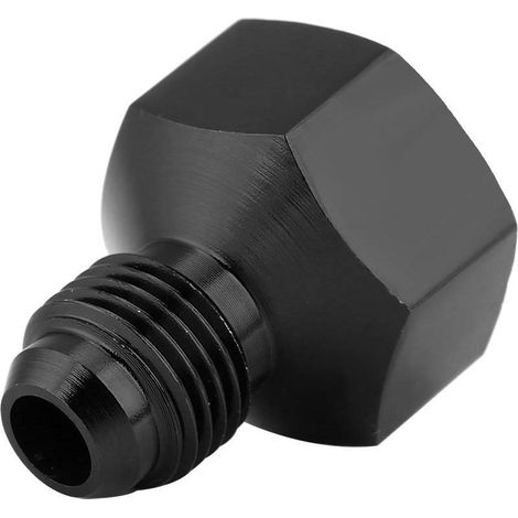Adaptateur de montage pour mazout, alliage d'aluminium femelle AN10 à AN6, réducteur de torche mâle Adaptateur de raccord de tuyau d'huile(noir). (1/5)