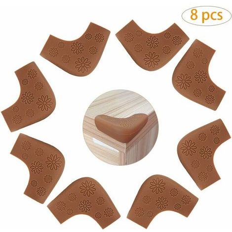 Coin de Table Protection Bebe, Meubles de Table en Silicone Marron Protections d'angle de sécurité pour bébé Enfant Enfant aîné, Meubles et Coins Pointus (1/5)