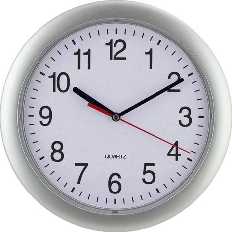 22222 Quarz-Wanduhr 25 cm Silber (1/3)