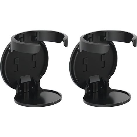 Lot de 2 porte-gobelets muraux auto-adhésifs, pliables/détachables – compatibles voitures, camions, bateaux, maison