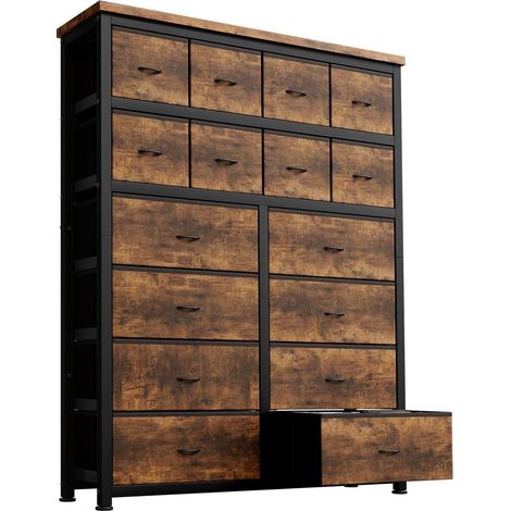 Kommode mit 16 Stoffschubladen, Sideboard für Schlafzimmer, Küche, Büro, Flur (1/5)