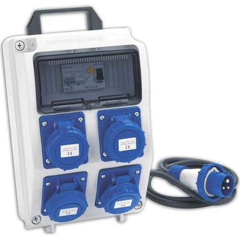 Quadro elettrico industriale portatile ASC IP55 con 4 prese industriali serie 11 IP67