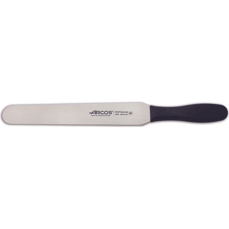 Spatel  Arcos Farbe - Prof  299125 aus Nitrum-Edelstahl und mango ergonomisches schwarzes Polypropylen mit 25 cm Klinge, in Vitrine