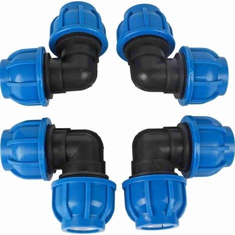 4 Stück PE-Kunststoff 32 mm auf 32 mm Winkelverbinder-Rohrverbindungsstück (1/4)