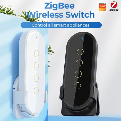 Il telecomando intelligente per illuminazione domestica Tuya Wifi Zigbee Wireless Touch Scene Switch con vetro temperato curvo 2.5D e funzione fluorescente dovrebbe funzionare con i gateway. (1/5)