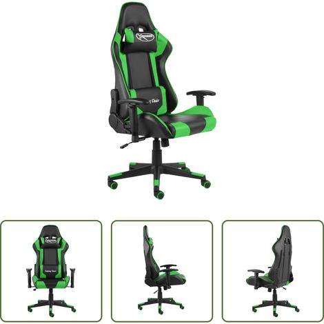 Gamingstuhl Drehbar - Gaming-Stuhl Drehbar Grün PVC (1/5)