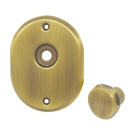 MOSTRINA E POMOLO X CILINDRO + PERNO 331L CIPIERRE • MM 90X70  OTTONE BRUNITO