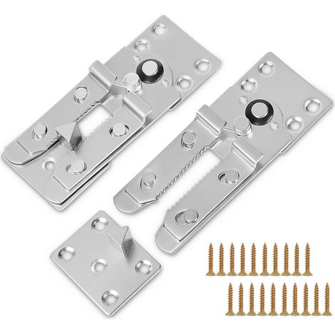 Connecteurs de Canape Sectionnel 2 Pcs, Pinces Alligator Reglables 8 Niveaux 1-5.3 Pouces, Acier Galvanise Sans Outils (1/5)