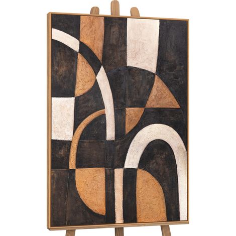 Gemälde Harmonie der Kurven Rahmen Eichefarben 120x80 cm (1/5)