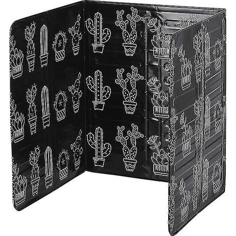 Plaque de cuisson pliable avec déflecteur anti-éclaboussures, protection contre les projections d'huile, ustensile de cuisine (noir) (1/2)