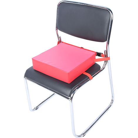 Coussin rehausseur amovible et réglable pour chaise haute bébé/enfant (rouge) (1/5)