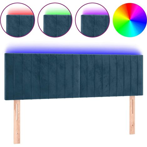 Maison Exclusive - Cabecero con LED de terciopelo marrón oscuro 1 (1/5)