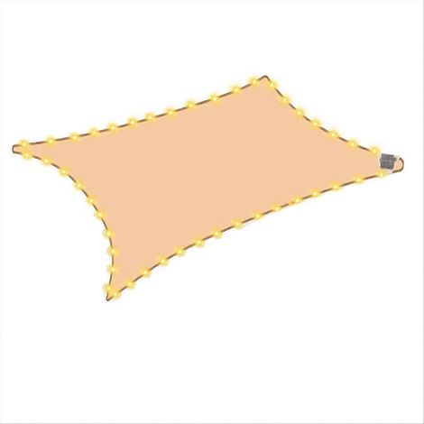 LED ombrage Sail résistant à L eau 6 5X 10FT Built en LED (1/5)