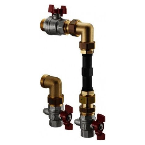 Ensemble de raccordement pour compteur de chaleur pour Multidis SFQ, angle, DN25