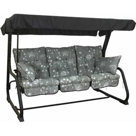 Glendale 3 Seater Hammock - Renaissance - L154 x W113 x H192 cm - Black/Grey