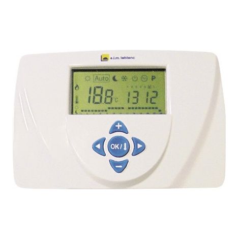 Thermostat d'ambiance sans fil programmation hebdomadaire TRL 7.26 RF ELM LEBLANC 7716780150