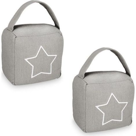 Butoir Porte - 13 x 13 x 8,5 cm - Non Fixe avec Poignée - Pour Porte ou Fenêtre - Lot de 2 (1/5)