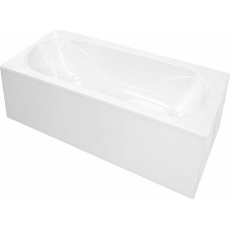pack baignoire duo 170x75cm avec tabliers recoupables 180cm et 80cm - blanc brillant - mae