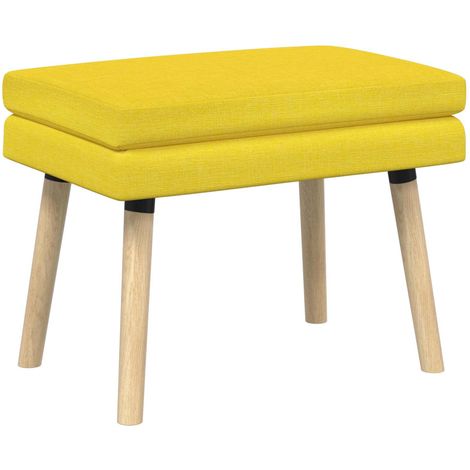Banco de Doble Capa Amarillo Claro 60 x 40 x 46 cm Tela vidaXL