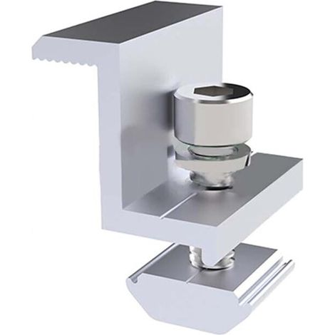 Support de fixation pour panneau solaire photovoltaïque, clip d'extrémité, support de montage pliable spécialisé en aluminium pour toit, jardin ou maison, 30 mm ou 35 mm (Couleur : 1 pièce 30 mm) (1/5)