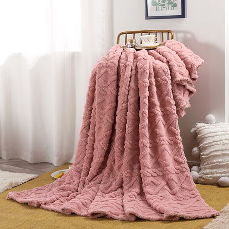 BEBUSINGOTO Weiche und warme Fleecedecke 70 x 100 cm für den Winter, gestreifte Decke für den Herbst, multifunktional, für Stuhl, Bett, Sofa und Wohnzimmer