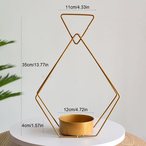 Geometrischer, tragbarer Blumenkorb aus Metall, dekorativer Designerkorb (1/5)