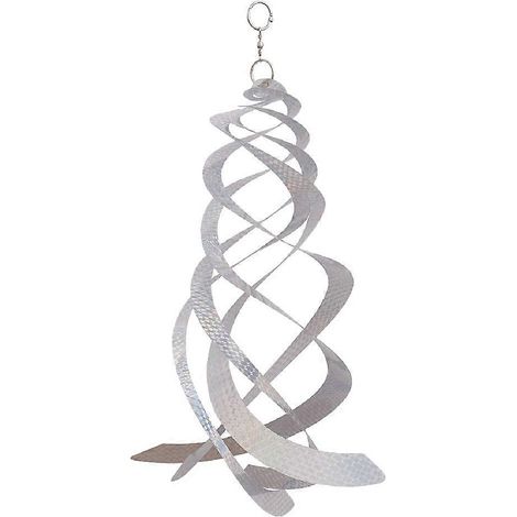 Décoration anti-oiseaux suspendue, répulsif à oiseaux, répulsif à oiseaux réfléchissant-28X3CM-Silver (1/3)