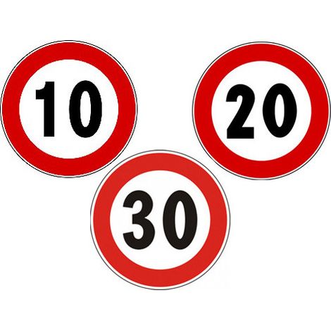Señal de límite de velocidad de 30 km/h Ø 60 cm chapa reflectante – Stanley