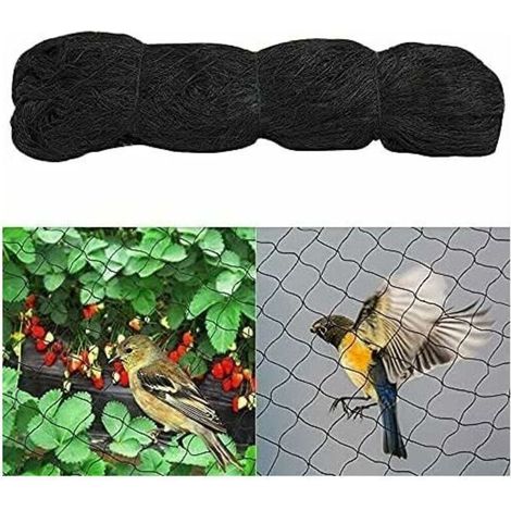Filet anti-oiseaux 4m x 10m – Protection des arbres fruitiers et légumes – Résistant aux UV et à la corrosion – Installation facile