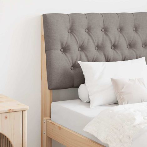Gepolstertes Kopfteil Taupe 75 cm Massives Kiefernholz