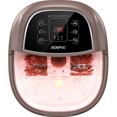 Bain de Pied, Massage Pieds avec Chauffe, Foot Spa, Brun  avec température (1/5)