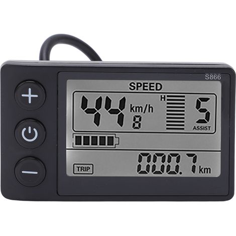 Compteur LCD S866 pour Vélo Électrique 24V 36V 48V Panneau de Commande avec Connecteur Étanche (1/5)